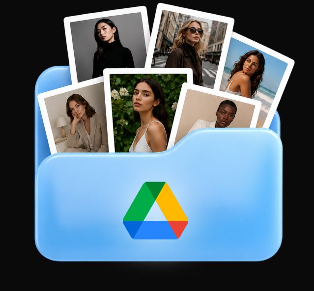 Google Drive folder full of finished model photos